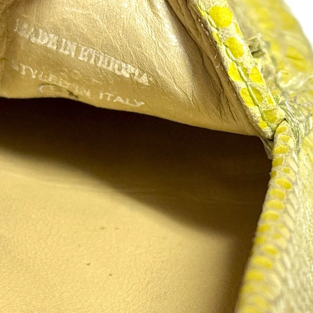 Vaneli Lime Green Loafers Snakeskin Driving Mocassins Shoes Tassels Womens 8A - Picture 10 of 10